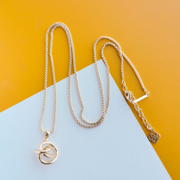 Presleigh Love Knot Gold Pendant Necklace by Kendra Scott - Picture 3 of 4